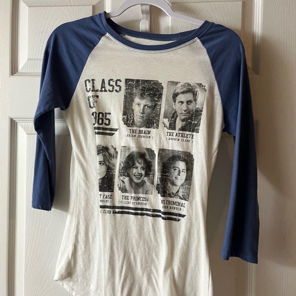 Breakfast Club Blue and White Long Sleeve Tee
